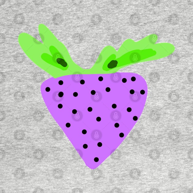 Purple strawberry fruit art design by Artistic_st